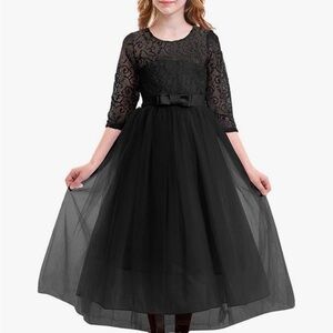 Black Lace Kids Dress 3t